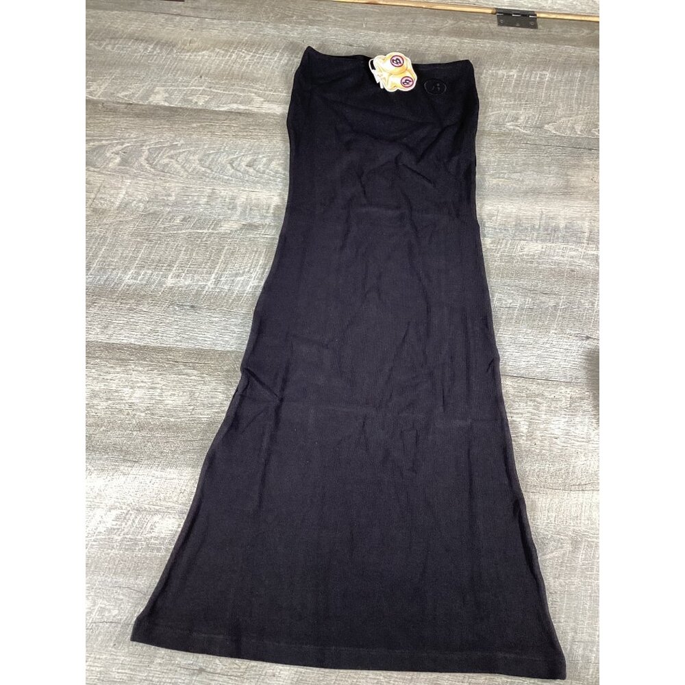 Body By Raven Tracy Black Ribbed Maxi Skirt XL casual Stretchy